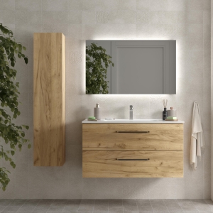 Mueble de baño suspendido MORAI de Salgar con encimera 60-80-100