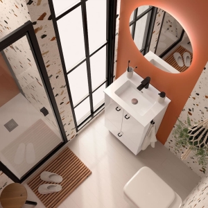Mueble baño Inara 2P+1C de Salgar Fondo 36 en 50 y 70 a suelo - Imagen 2