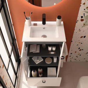 Mueble baño Inara 2P+1C de Salgar Fondo 36 en 50 y 70 a suelo - Imagen 3