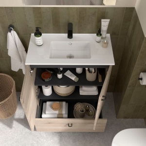 Mueble baño Inara 2P+1C de Salgar Fondo 36 en 50 y 70 a suelo - Imagen 4