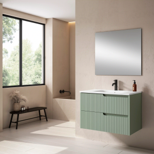 Conjunto mueble de baño suspendido 2c serie Ezio(60, 80, 100 y 120) - Imagen 5