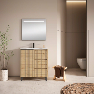 Conjunto mueble de baño con patas de 3c serie Ezio(60, 80, 100 y 120) - Imagen 3
