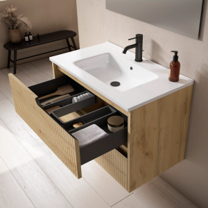 Conjunto mueble de baño suspendido 2c serie Ezio(60, 80, 100 y 120) - Imagen 4