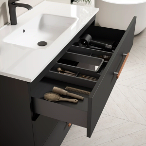 Conjunto mueble de baño con patas de 3c serie Fusta(60, 80, 100 y 120) - Imagen 4