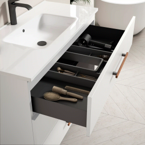 Conjunto mueble de baño con patas de 3c serie Fusta(60, 80, 100 y 120) - Imagen 5