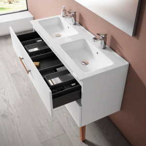 Conjunto mueble de baño con patas o suspendido de 2c serie Fusta(60, 80, 100 y 120) - Imagen 6