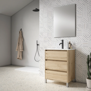 Conjunto mueble de baño con patas de 3c serie Jade(60, 70, 80, 90, 100 y 120)