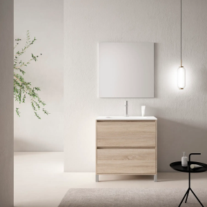 Conjunto mueble de baño con patas de 2c serie Porto(60, 70, 80 y 120)