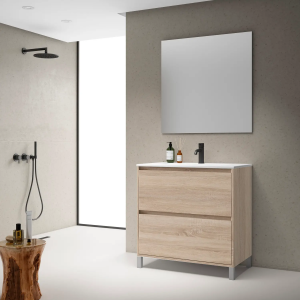 Conjunto mueble de baño con patas de 2c serie Porto(60, 70, 80 y 120) - Imagen 5