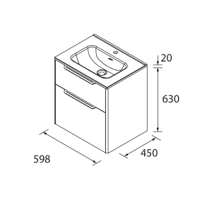 Conjunto de Mueble de baño suspendido LUVA de Salgar con encimera 60-80-100 y espejo premium LINIIA - Imagen 9