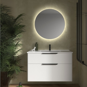 Conjunto de Mueble de baño suspendido LUVA de Salgar con encimera 60-80-100 y espejo premium NORA - Imagen 4