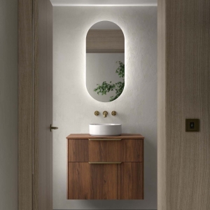 Mueble de baño suspendido LUVA de Salgar con encimera y lavabo sobreponer 60-80-100 - Imagen 3