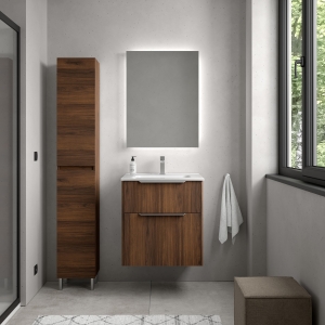 Conjunto de Mueble de baño suspendido LUVA de Salgar con encimera 60-80-100 y espejo premium LINIIA - Imagen 6