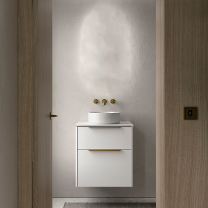 Mueble de baño suspendido LUVA de Salgar con encimera y lavabo sobreponer 60-80-100