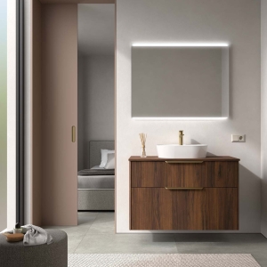 Mueble de baño suspendido LUVA de Salgar con encimera y lavabo sobreponer 60-80-100 - Imagen 5
