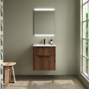 Conjunto de Mueble de baño suspendido LUVA de Salgar con encimera 60-80-100 y espejo premium LINIIA - Imagen 5