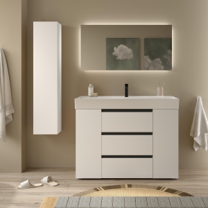 SALGAR BEQUIA PLUS METAL Mueble de baño con patas 120+puerta Lavabo Veneto - Imagen 5