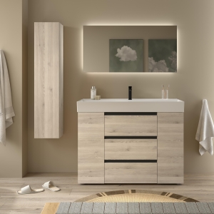 SALGAR BEQUIA PLUS METAL Mueble de baño con patas 120+puerta Lavabo Veneto - Imagen 3