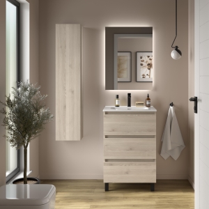 SALGAR BEQUIA 3C Mueble de baño con patas 60-80-100-120 Lavabo Constanza - Imagen 2