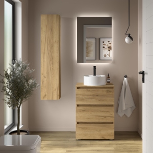 SALGAR BEQUIA 3C o 6C Mueble de baño con patas 60-80-100-120 Lavabo Lisboa - Imagen 2