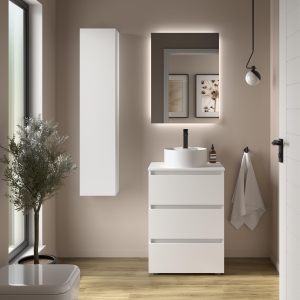 SALGAR BEQUIA 3C o 6C Mueble de baño con patas 60-80-100-120 Lavabo Lisboa - Imagen 3