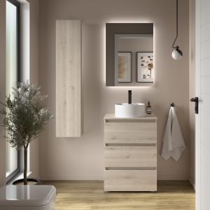 SALGAR BEQUIA 3C o 6C Mueble de baño con patas 60-80-100-120 Lavabo Lisboa - Imagen 4