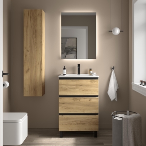 SALGAR BEQUIA METAL 3C Mueble de baño con patas 60-80-100-120 Lavabo Constanza - Imagen 3