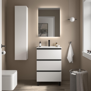 SALGAR BEQUIA METAL 3C Mueble de baño con patas 60-80-100-120 Lavabo Constanza