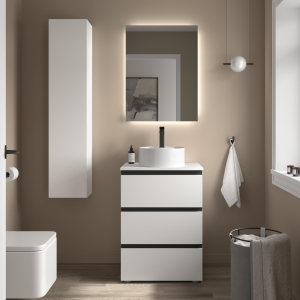 SALGAR BEQUIA METAL 3C o 6C Mueble de baño con patas 60-80-100-120 Lavabo Lisboa