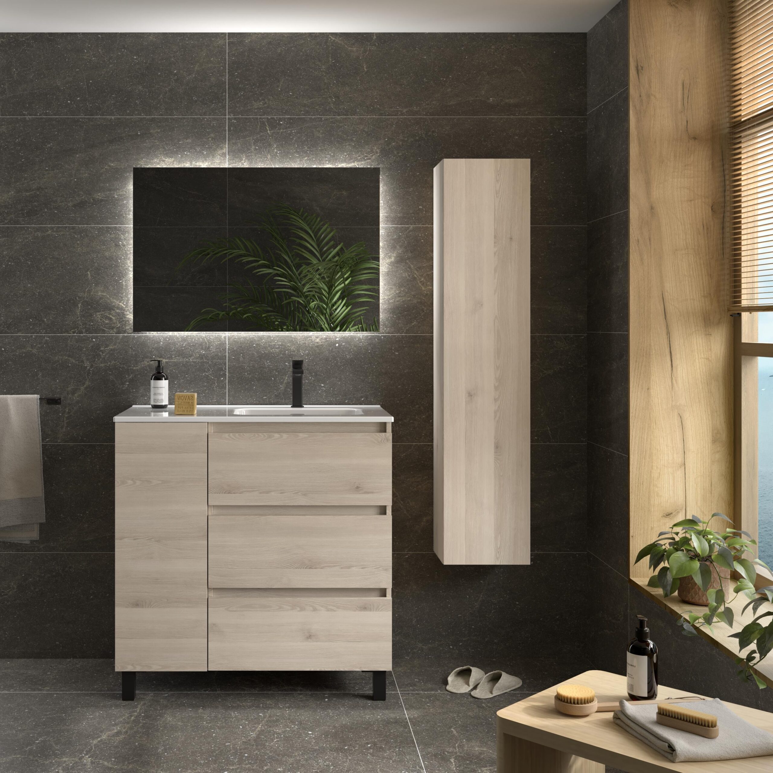 salgar-web-gama-digital-amb-1-bequia-plus-3-caj-900-natural-constanza-frontal-rgb-v1-grifo-derecha SALGAR BEQUIA PLUS Mueble de baño 3C de 110 + puerta Lavabo Constanza