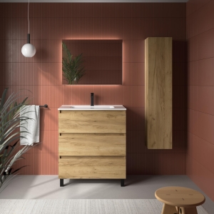 SALGAR BEQUIA 3C Mueble de baño con patas 60-80-100-120 Lavabo Constanza - Imagen 4