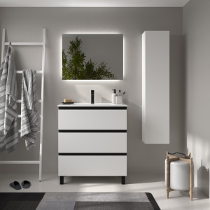 SALGAR BEQUIA METAL 3C Mueble de baño con patas 60-80-100-120 Lavabo Constanza - Imagen 4