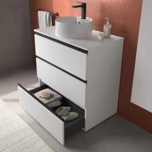 SALGAR BEQUIA METAL 3C o 6C Mueble de baño con patas 60-80-100-120 Lavabo Lisboa - Imagen 11
