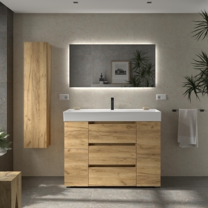 SALGAR BEQUIA PLUS Mueble de baño con patas 120+puerta Lavabo Veneto - Imagen 3