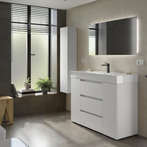 SALGAR BEQUIA PLUS Mueble de baño con patas 120+puerta Lavabo Veneto - Imagen 2
