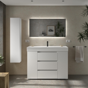 SALGAR BEQUIA PLUS Mueble de baño con patas 120+puerta Lavabo Veneto