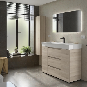 SALGAR BEQUIA PLUS Mueble de baño con patas 120+puerta Lavabo Veneto - Imagen 6
