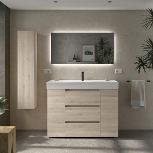 SALGAR BEQUIA PLUS Mueble de baño con patas 120+puerta Lavabo Veneto - Imagen 5