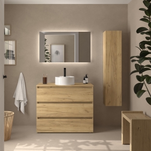 SALGAR BEQUIA 3C o 6C Mueble de baño con patas 60-80-100-120 Lavabo Lisboa - Imagen 5