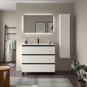 SALGAR BEQUIA METAL 3C Mueble de baño con patas 60-80-100-120 Lavabo Constanza - Imagen 5