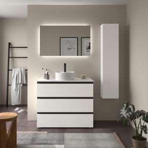 SALGAR BEQUIA METAL 3C o 6C Mueble de baño con patas 60-80-100-120 Lavabo Lisboa - Imagen 5