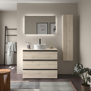 SALGAR BEQUIA METAL 3C o 6C Mueble de baño con patas 60-80-100-120 Lavabo Lisboa - Imagen 6