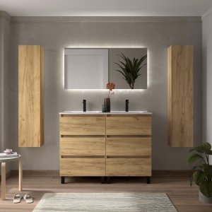SALGAR BEQUIA 3C Mueble de baño con patas 60-80-100-120 Lavabo Constanza - Imagen 7