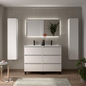 SALGAR BEQUIA 3C Mueble de baño con patas 60-80-100-120 Lavabo Constanza - Imagen 6