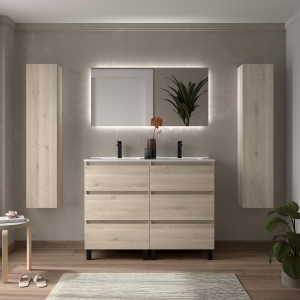 SALGAR BEQUIA 3C Mueble de baño con patas 60-80-100-120 Lavabo Constanza - Imagen 8