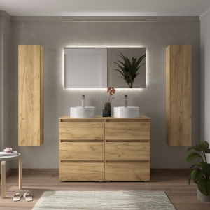 SALGAR BEQUIA 3C o 6C Mueble de baño con patas 60-80-100-120 Lavabo Lisboa - Imagen 7