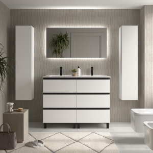 SALGAR BEQUIA METAL 3C Mueble de baño con patas 60-80-100-120 Lavabo Constanza - Imagen 6