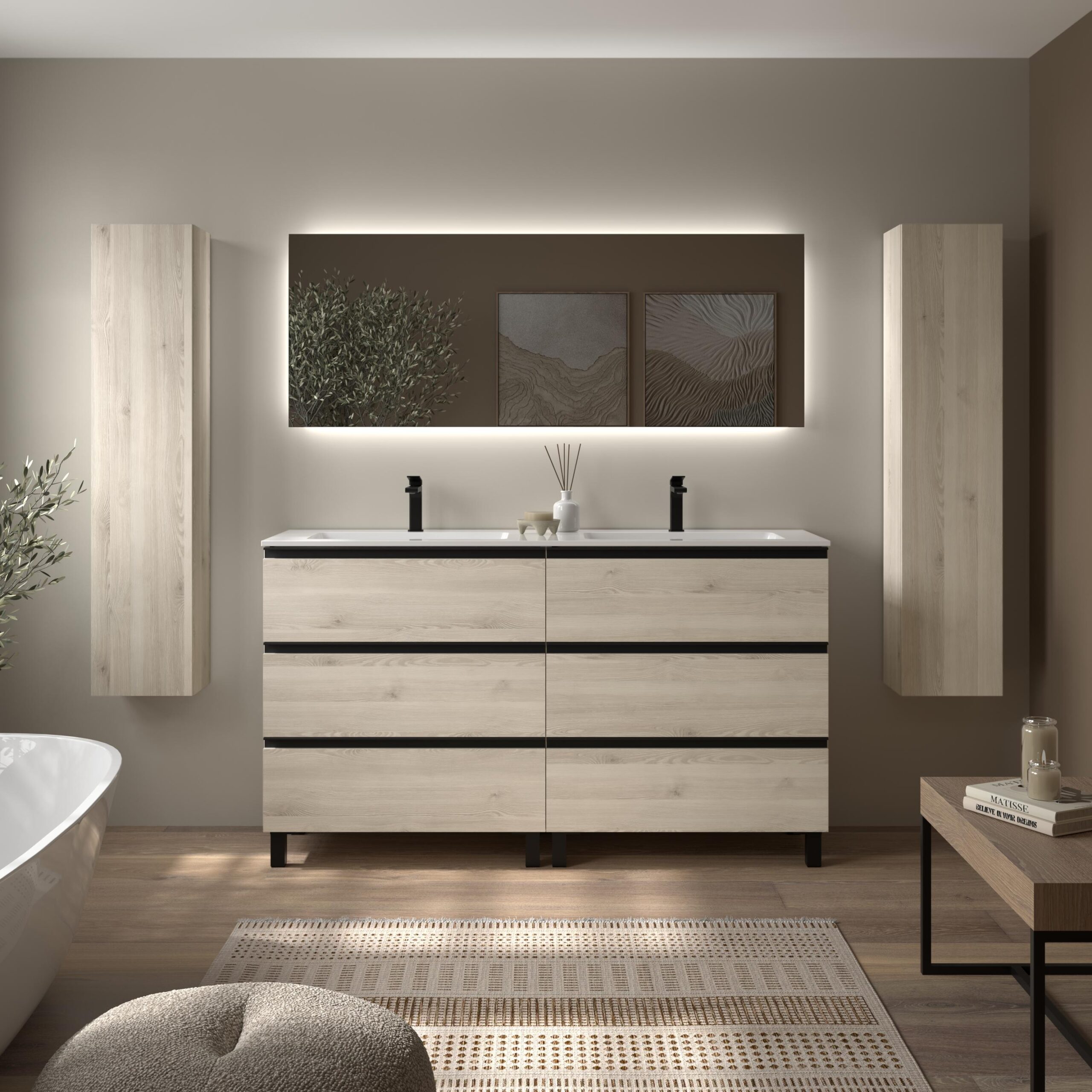 salgar-web-gama-digital-amb-5-bequia-metal-3caj-1600-vilna-natural-rgb-v1 SALGAR BEQUIA METAL Mueble de baño con patas 6C 160 Lavabo Vilna Mineral Solid .
