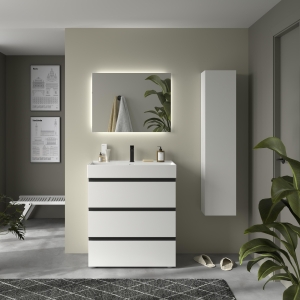 SALGAR BEQUIA METAL 3C Mueble de baño con patas 80-100-120 Lavabo Veneto