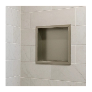 Hornacina para baño cuadrada Níquel Atlantic HOR001/NQ